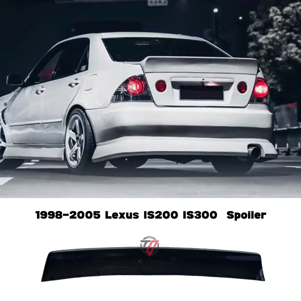 Фото Для 1998, 1999, 2000, 2001, 2002, Lexus IS200 Altezza Modif/38, глянцевый черный, задний спойлер из настоящего углеродного волокна, крышка багажника GT TRD Style №4