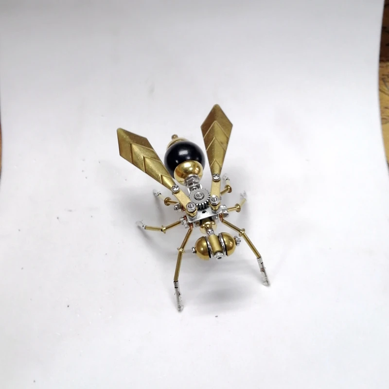 

Steampunk Mechanical Insect Ornaments Little Hornet Metal Assembly Model Creative Desktop Decoration