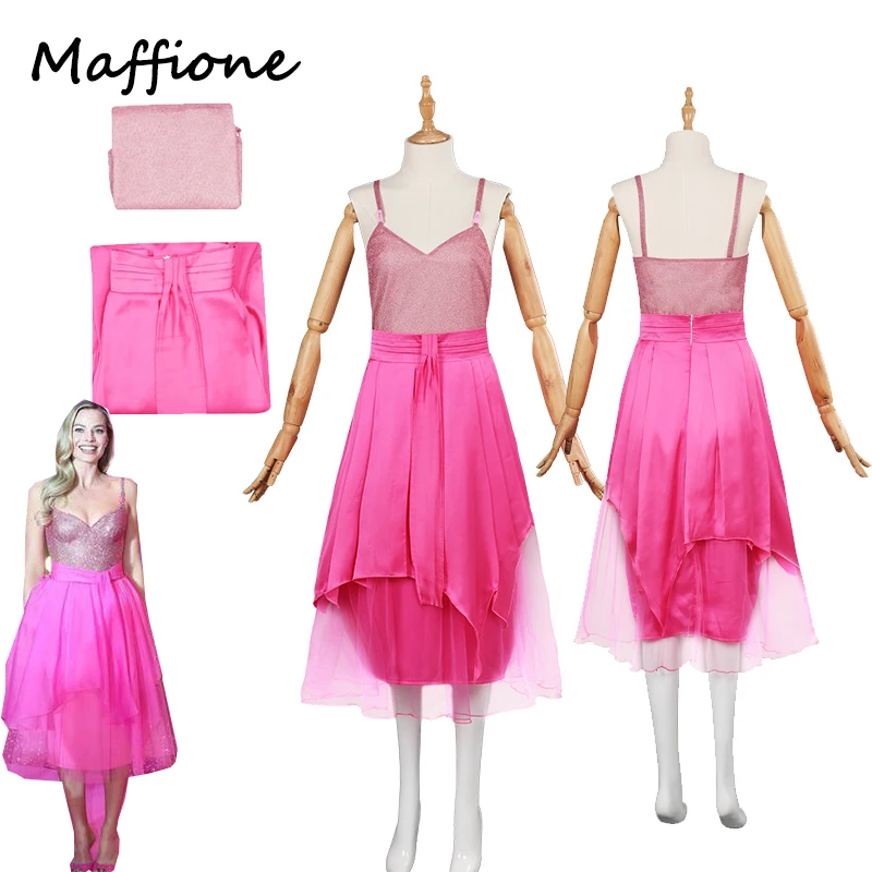 

Barbier Cosplay Margot Pink Dress Costume Women Evening Dress Summer Fashion Outfits Girl Halloween Carnival Party Disguise Suit