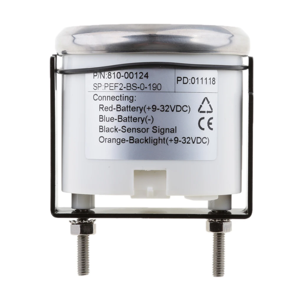 

Цифровой измеритель уровня топлива для морской лодки 0-190 Ом 9-32 в 52 мм Черный Хром Нержавеющая сталь 316L для длительного использования