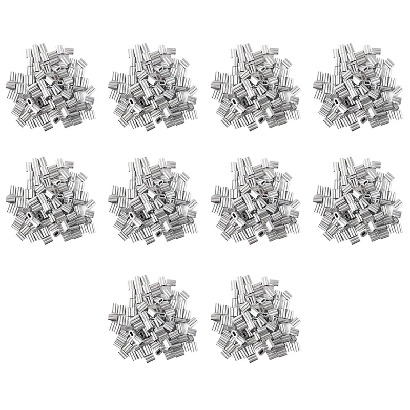 

1200X Aluminum Crimping Loop Sleeve For 2Mm Diameter Wire Rope And Cable