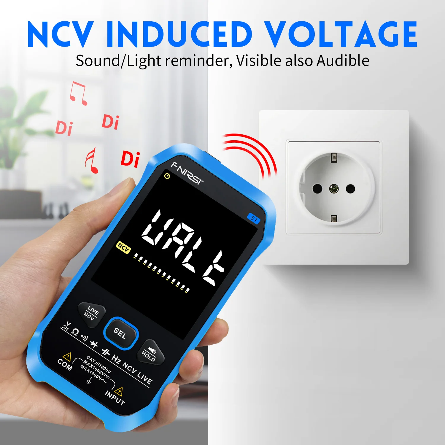 

Digital Multimeter FNIRSI-S1 9999counts AC DC Voltage Resistance Capacitance Diode NCV Hertz Live Wire Tester With Thermocouple