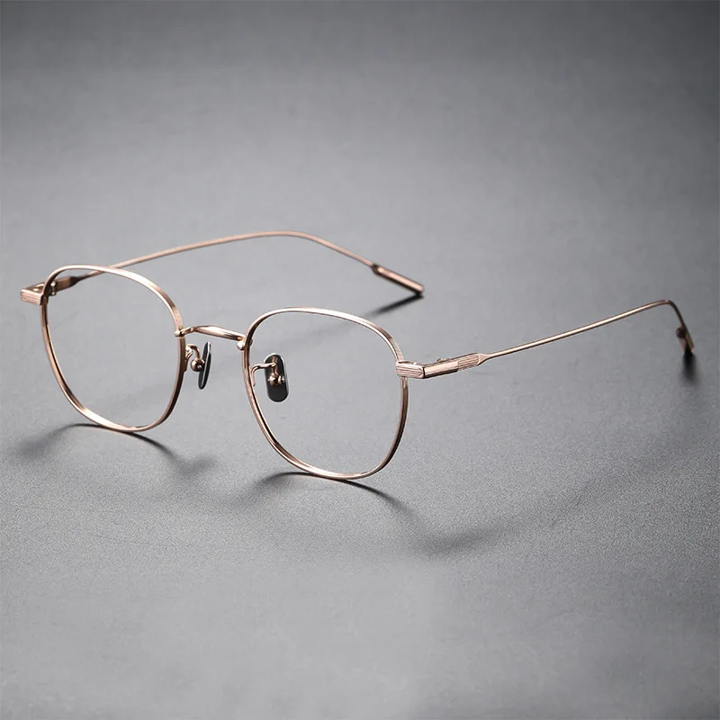 

New Pure Titanium Prescription Glasses Frame Literary Simple Large Frames Oval 80802 Myopia Anti-blue Frame Japanese Handmade