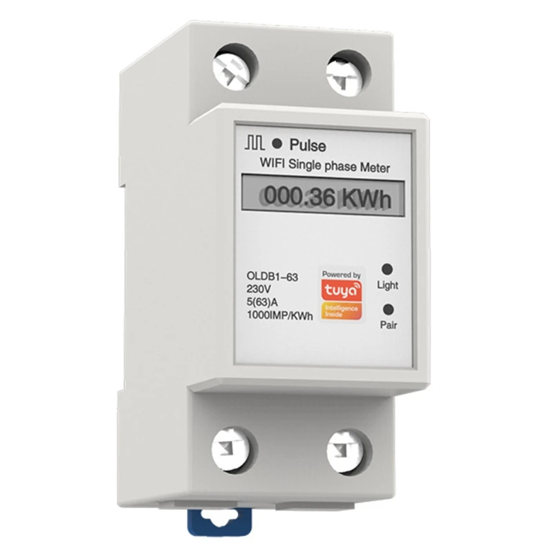 

Single Phase Din Rail Wifi Smart Energy Meter Power Consumption Kwh Meter Wattmeter Support Smartlife/Tuya