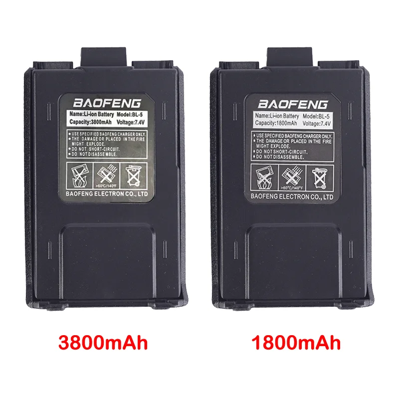 Baofeng USB 3800mAh Spare Original Battery BL-5R UV-5R 1800mAh Battery for Walkie Talkie BF-F8 Uv 5r Uv5r UV-5RE UV-5RA 5RB 5RL