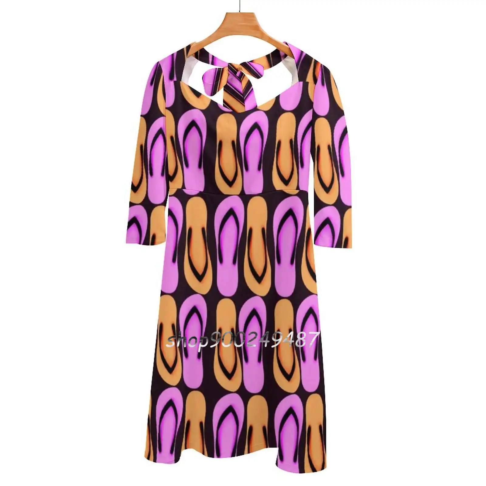 

The Adventures Of Priscilla , Queen Of The Desert Square Neck Dress Sweet Summer Dress Women Elegant Halter Print Dress Movie