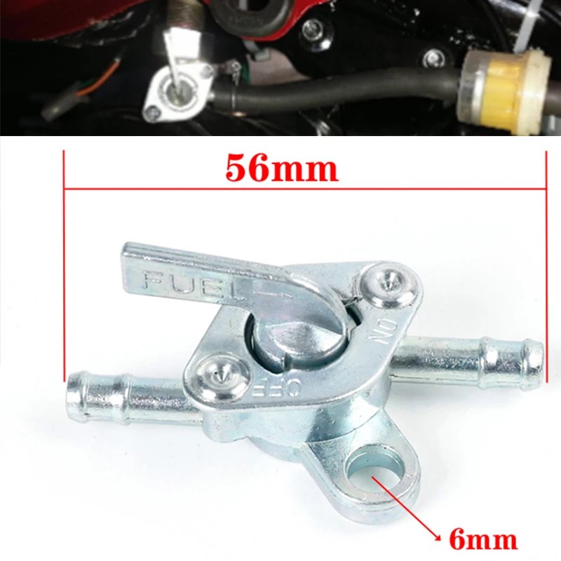 

6mm 1/4" Inline Fuel Tank Tap Valve Petcock On-Off Switch for 50cc 70cc 90cc 100cc 110cc 125cc150ccPit Quad Dirt Bike ATV