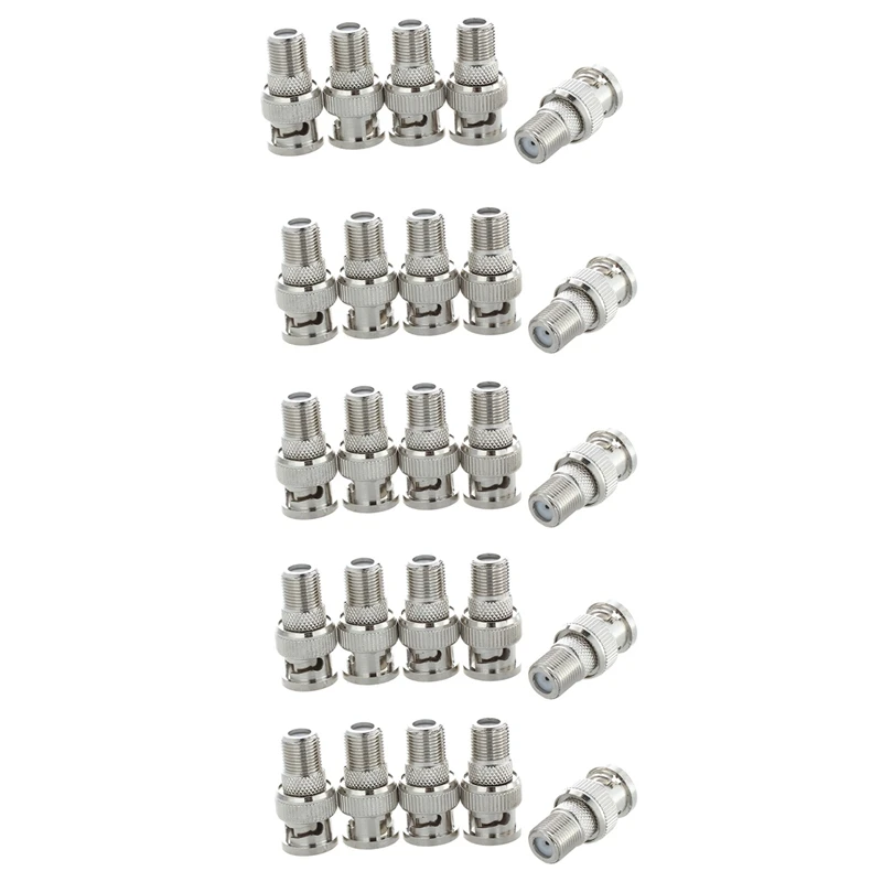 

50Pcs BNC Male Plug To F Female Jack Adapter Coax Connector Coupler CCTV Camera
