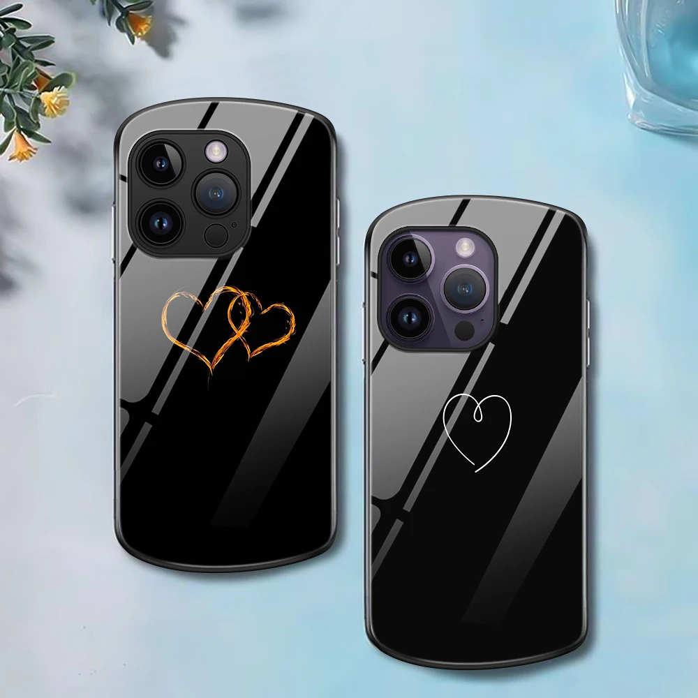 Роскошный Овальный чехол из закаленного стекла для телефона iPhone 14ProMax Plus 13 12 Pro Max XR