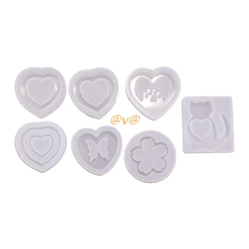 

Love Keychain Silicone Epoxy Mold Pendant Crafting Mould for Valentine Gift