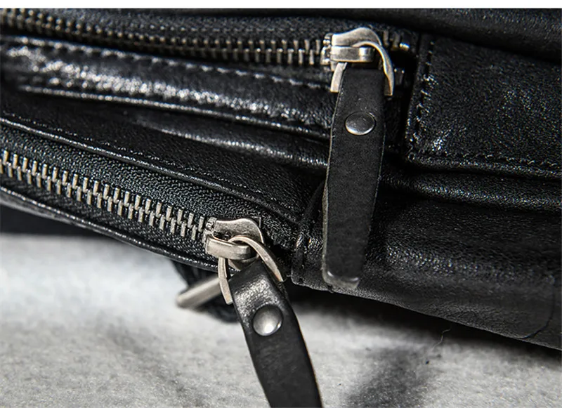 Weekends outdoor daily luxury genuine leather men's chest bag fashion designer soft natural real cowhide teens crossbody bag