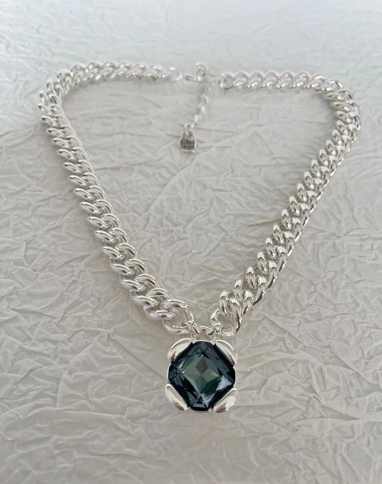 2024 Unode50 Популярная веревка Sier маленькая подвесная ниша ожерелье сделай сам