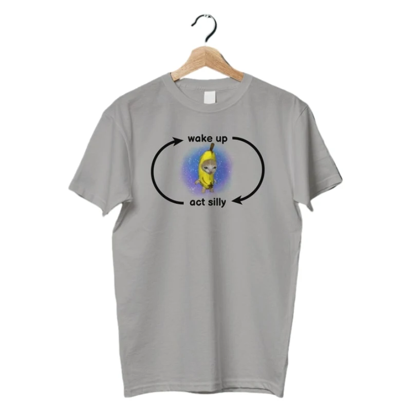 Повседневная мужская рубашка с круглым вырезом и коротким рукавом