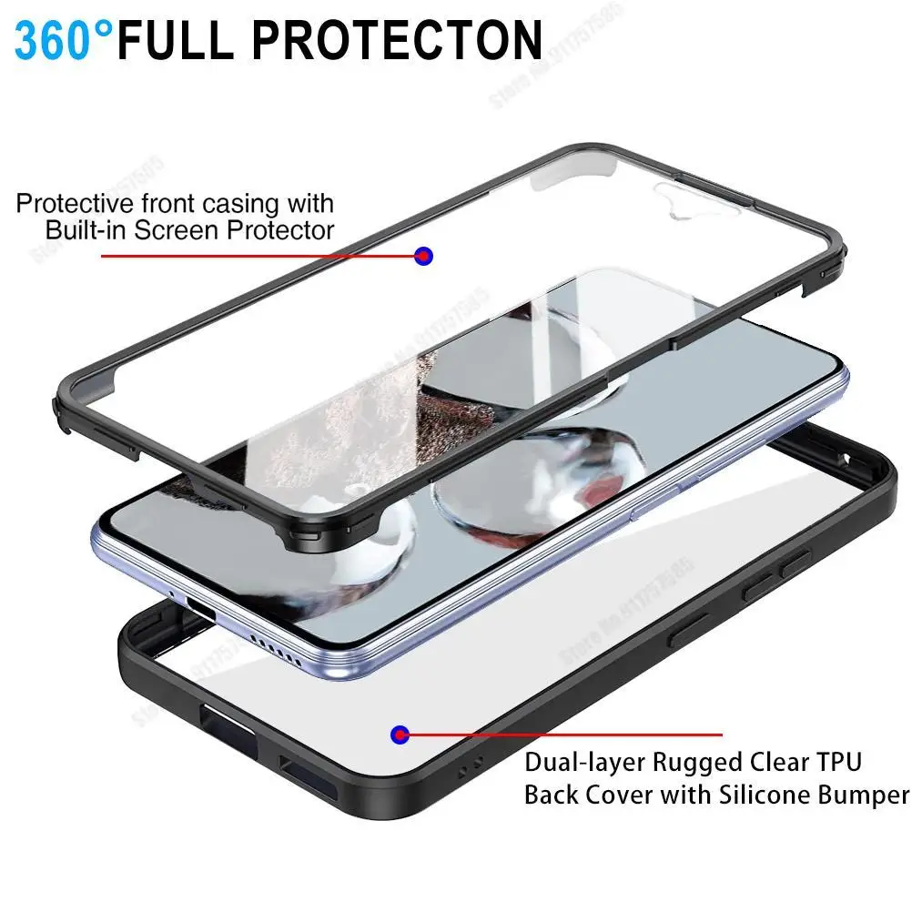 

Case for Xiaomi MI 12T Pro 5G 360 Full Body Protection Case Funda For xiaomi 12t POCO X3 X4 Pro Redmi Note 11 11S 10 phone cover