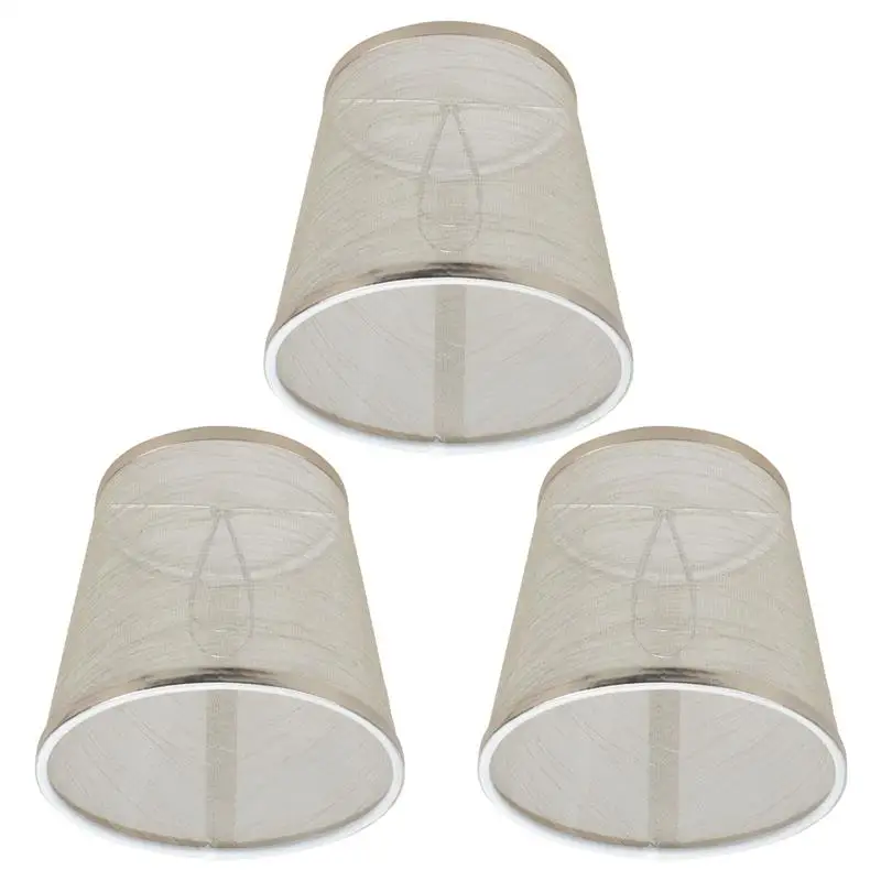 

3Pcs Golden Lampshades Cloth Bubble Type Lamp Shade Gauze Transarent Lampshade Ceiling Lamp Cover Light Accessory For Home Decor