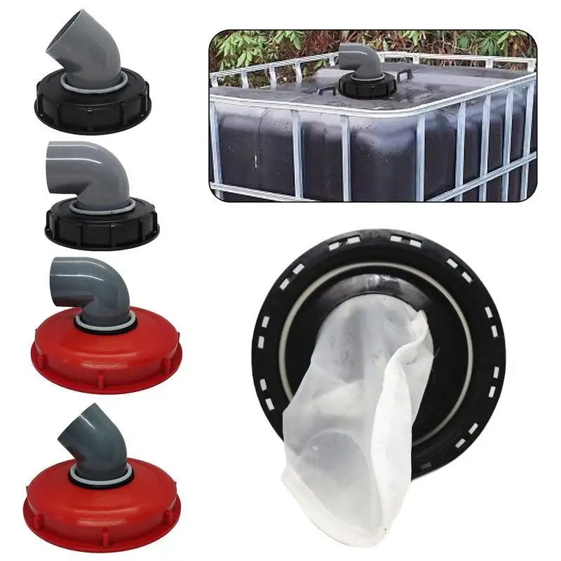 

IBC Ton Barrel Plastic Cover With Vent Hole Ton Barrel Accessories Double Hole Tote Tank Lid Breath Cover Fitting With Gasket