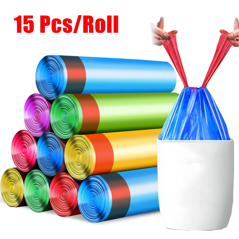 

2 Rolls Thicken Disposable Garbage Bag Stringing Type Portable Trash Bag Kitchen Storage Waste Bags Household Cleaning Supplies