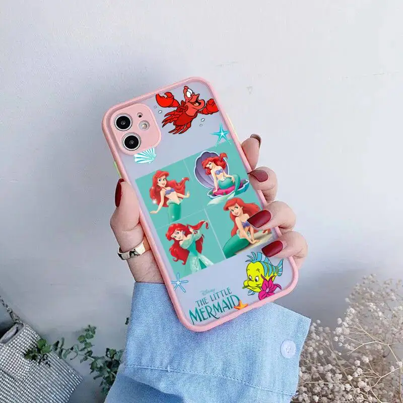 Чехол для iphone 13 12 11 Pro Max Mini XS 8 7 Plus X SE XR матовый светло-розовый чехол с принцессой