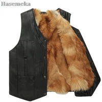 men winter vest tactical masculino jacket genuine fox leather vest fur jacket and coat warm fashion vest