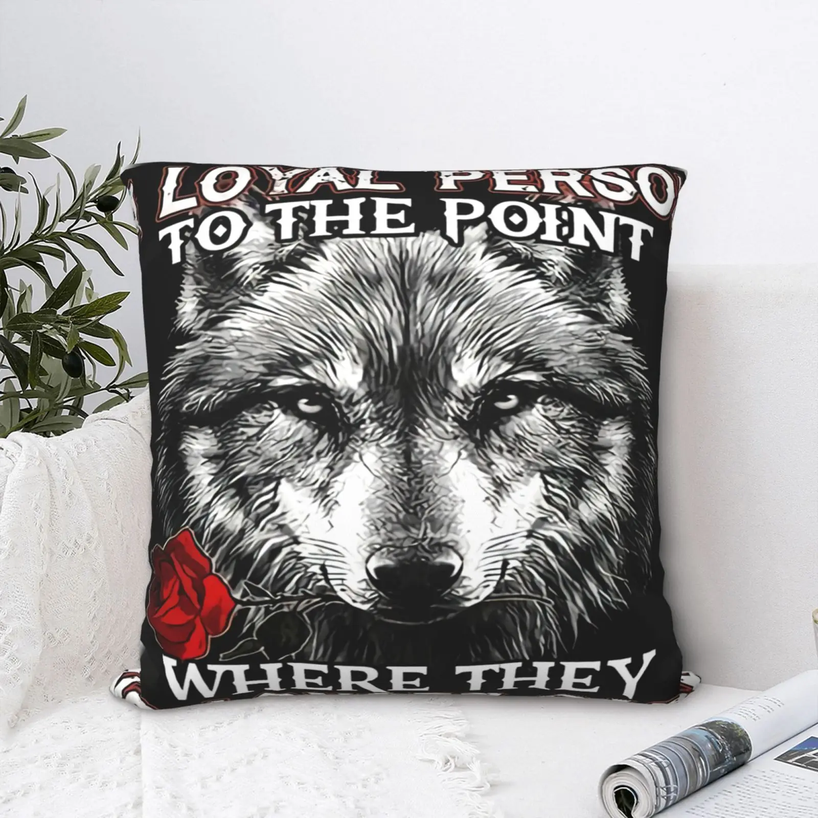 

Волк Роза никогда не нажимайте лояльную подушку чехол для подушки наволочка роскошные подушки Чехол для подушки наволочка для подушки