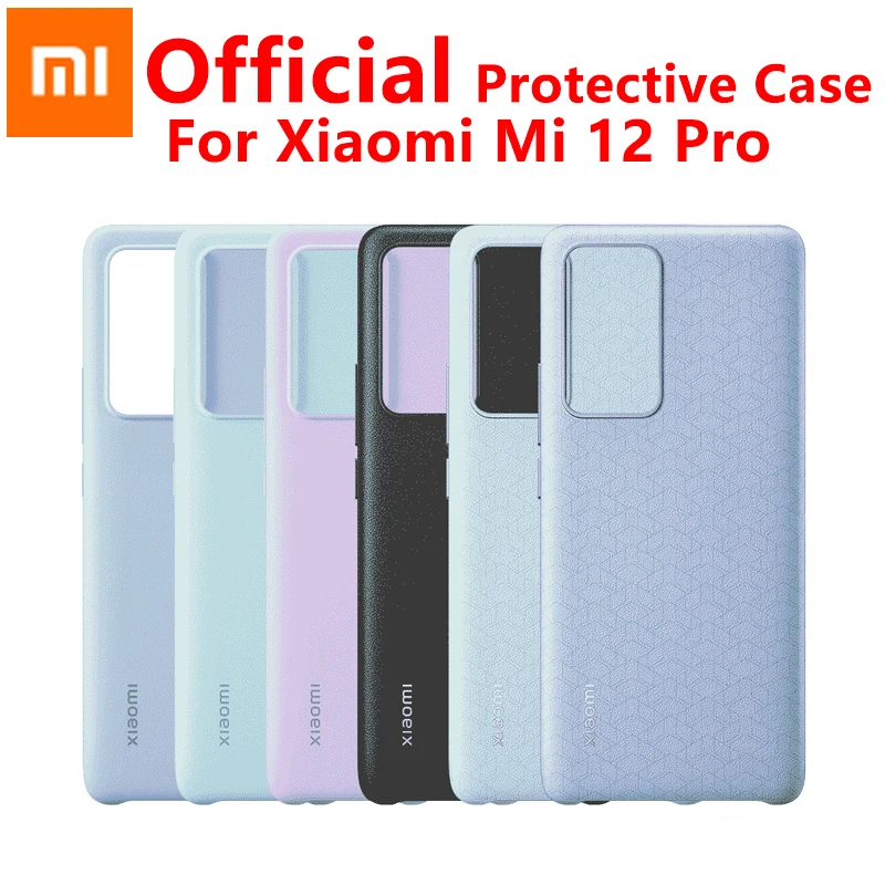 

Official Xiaomi Mi 12 Pro Silicone Case Skin-friendly Soft Glue PU Back Cover leather imitation protective For Xiaomi Mi 12 Pro