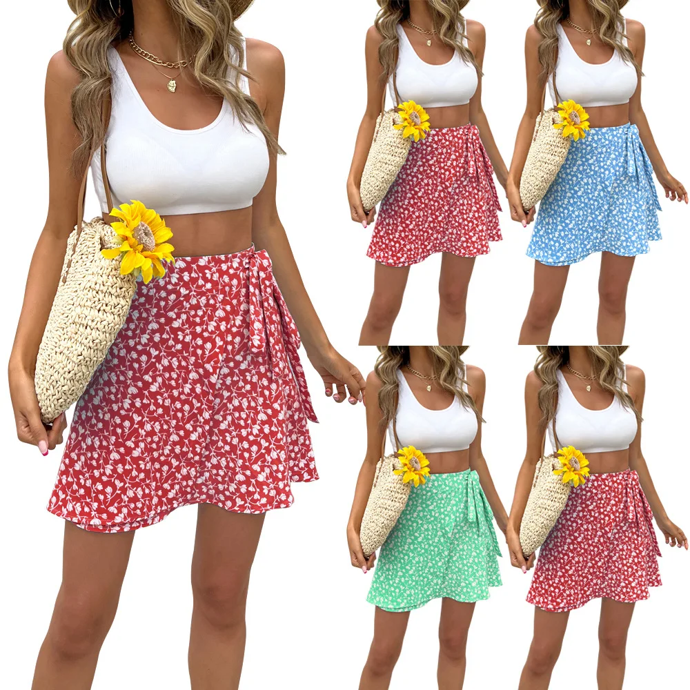 

Personalized Sweet Style Printed Floral Skirt