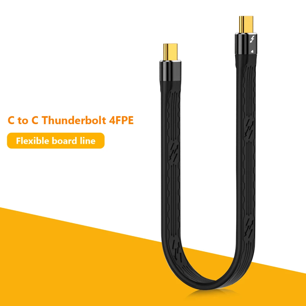 

Type C to C 40Gbps Fast USB C for Macbook Pro Quick Charge Data Cable FPC Soft 8K 60Hz PD 100W Thunderbolt 4 Short Cable