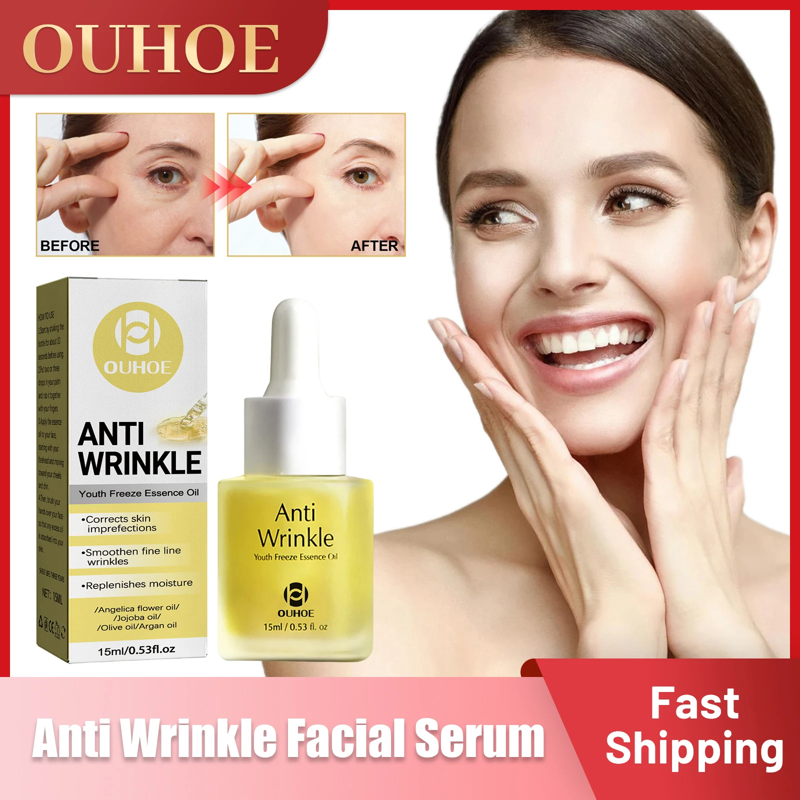

Wrinkle Remover Serum Repair Skin Barrier Anti Aging Serum Fade Fine Lines Improve Dull Tightening Lifting Collagen Face Essence