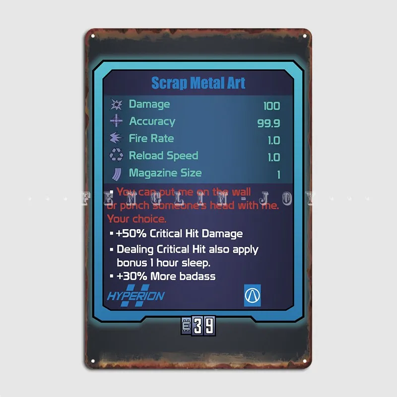 

Scrap Metal Art Metal Sign Printing Wall Pub Wall Plaque Wall Tin Sign Posters