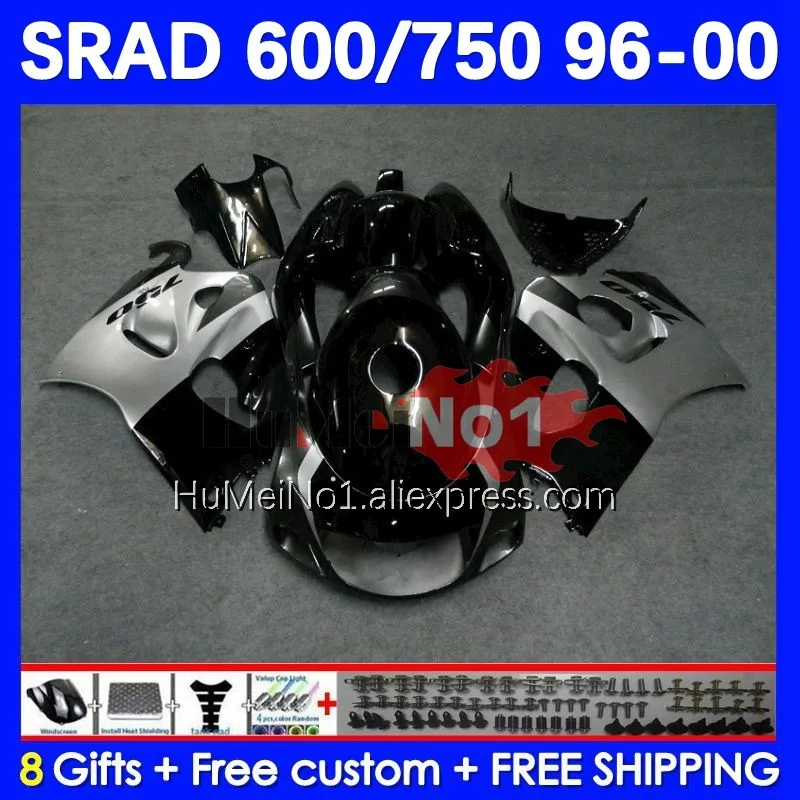 

Body For SUZUKI SRAD GSXR 750 600 GSX-R600 11No.119 GSXR750 GSXR600 96 97 98 99 00 1996 1997 1998 1999 2000 Fairing silver black