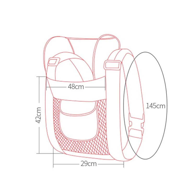 Переноска для новорожденных эргономичная тканевая накидка с сетчатым ремешком