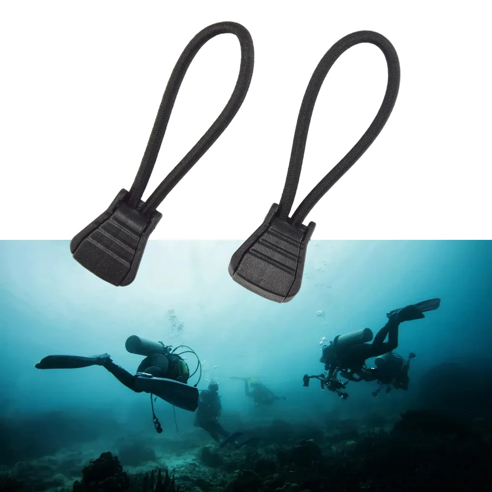 

Scuba Diving Hose Retainer Rope 2pc Bungee Rope Tap Elastic Hose Clip Retainer Brand New Durable And Practical