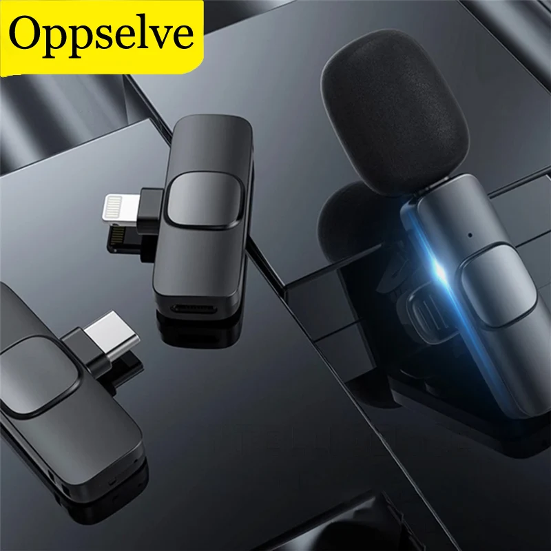 

Wireless Lavalier Microphone Audio Video Recording Portable Set Mini Mic for iPhone Android Facebook Youtube Live Broadcast Game