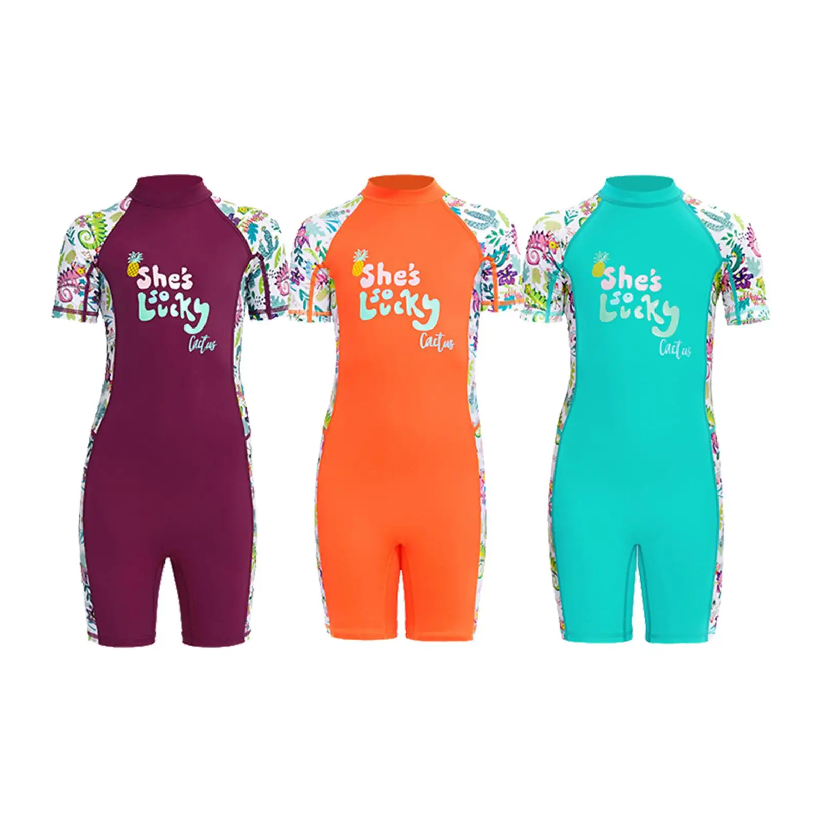 

NeoprenePiece Swimsuit Zipper Girls