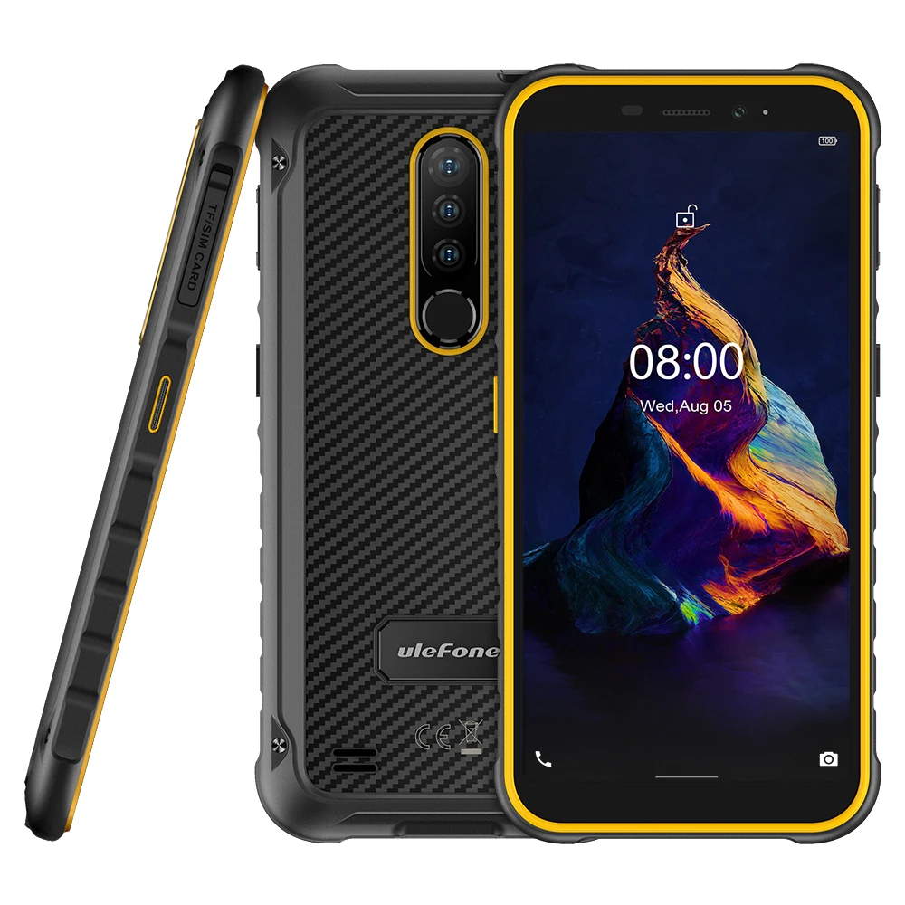 

Лидер продаж 2021, прочный телефон Ulefone Armor X8, 4 Гб + 64 ГБ, аккумулятор 5080 мАч, 5,7 дюйма, Android 10,0, тройная защита Мобильный телефон