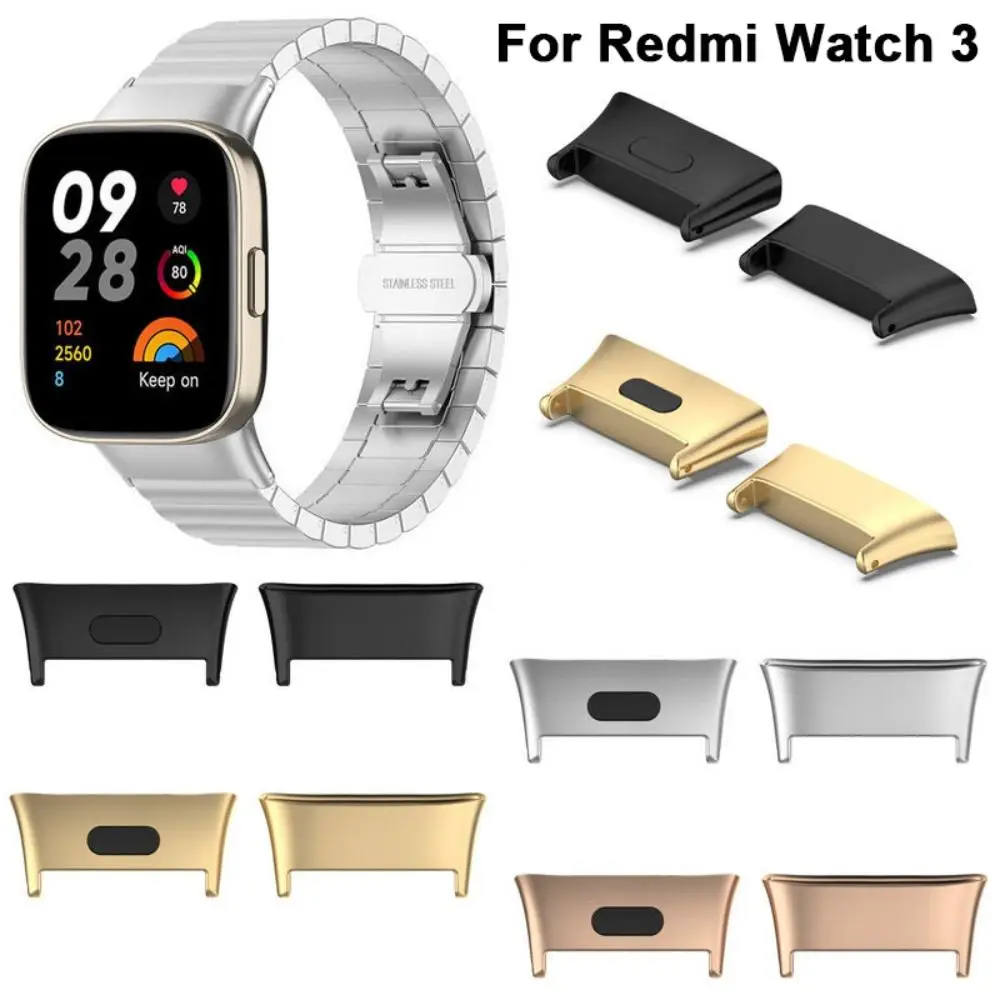 

2Pcs 20mm Wrist WatchBand Strap Adapter For Redmi Watch 3 Smartwatch Wristband Metal Connector Smart Watch Accessories