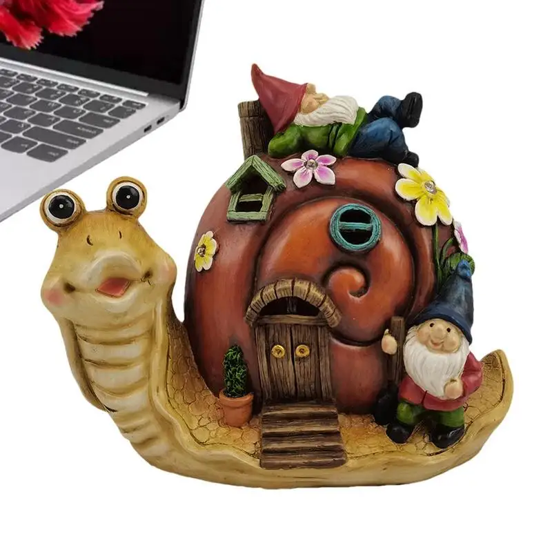 

Solar Gnomes Decor For Outside Cute Riding Snail Gnome Garden Decor For Outside Cute And Funny Gnome Gifts For Garden Lovers