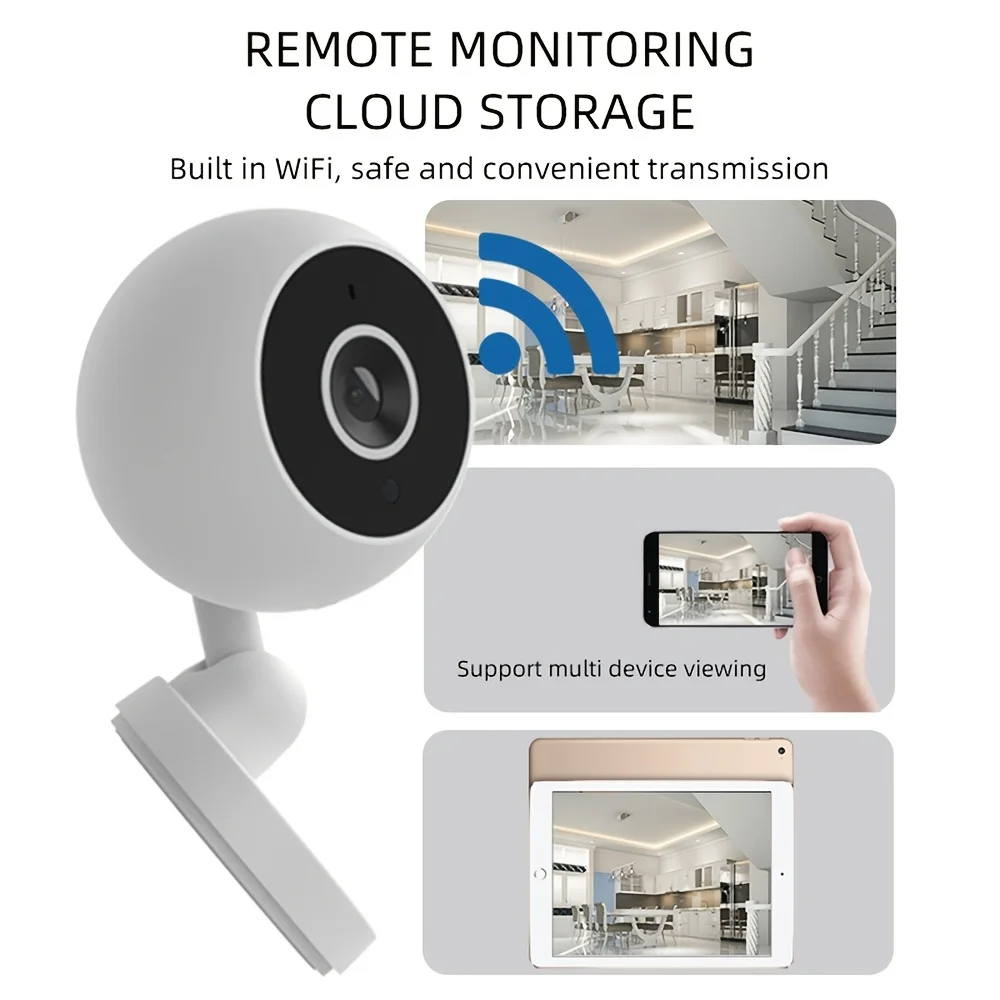 

1pc Wireless Mini IP Camera 3MP Baby Monitor CCTV Indoor Two Way Audio WiFi Security Auto Tracking Mobile Remote Access