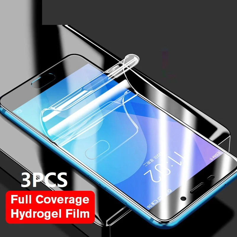 

3PCS Full Cover Hydrogel Film For Meizu Pro 6 6s 7 Plus M5S M5C M6S 16 Plus 16th X8 Note 3 6 8 9 M8 M3 S Mini Screen Protector