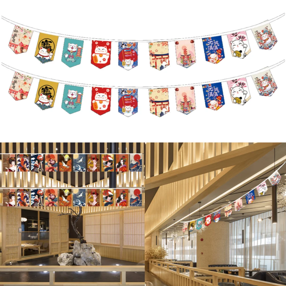Праздничный Флаг Lucky Cat Sushi-Themed Для Японского Ресторана Бара Кафе Декора Подвесной
