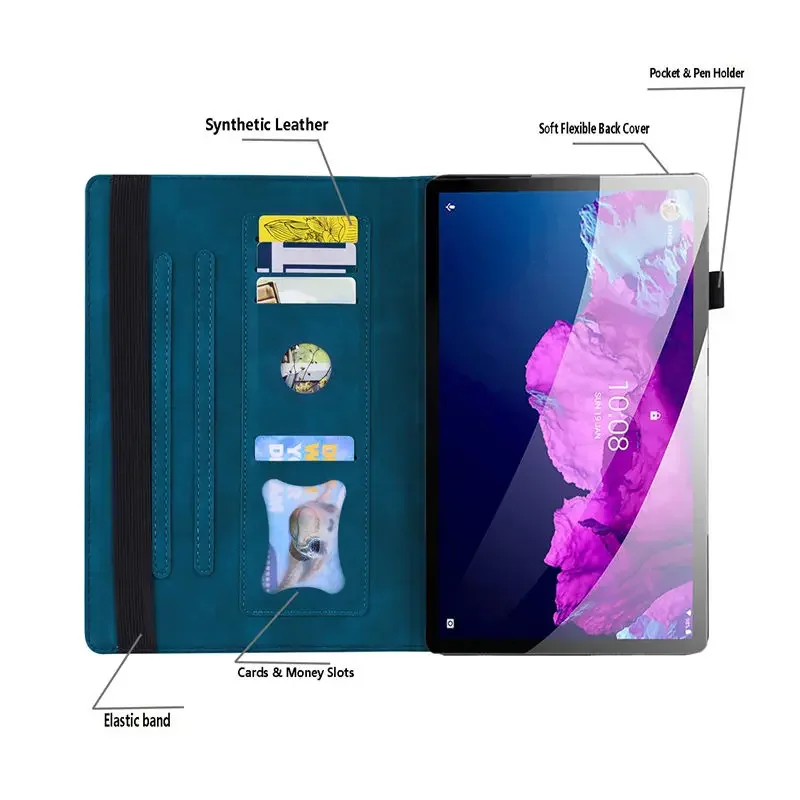 Чехол Funda для Lenovo Tab P11 Plus 5G Business Case TB-J616F/J616X TB-J607Z TB-J606F/J606L Откидной чехол Xiaoxin Pad 11