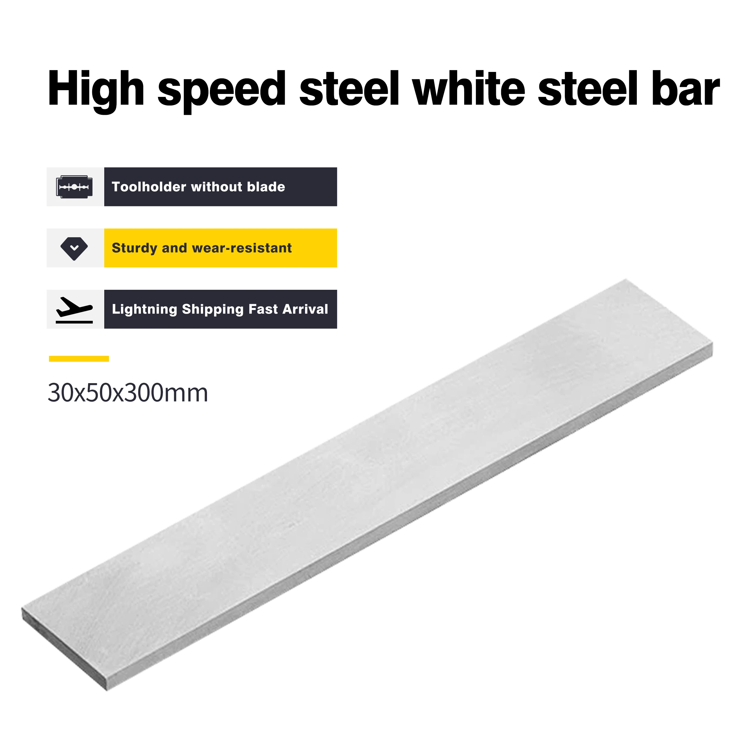 

30x40x300 30x50x300 30x60x300 30x80x300 30x100x300 Lathe Tools White Steel Knife High Speed Steel Square Knife White Steel Bar