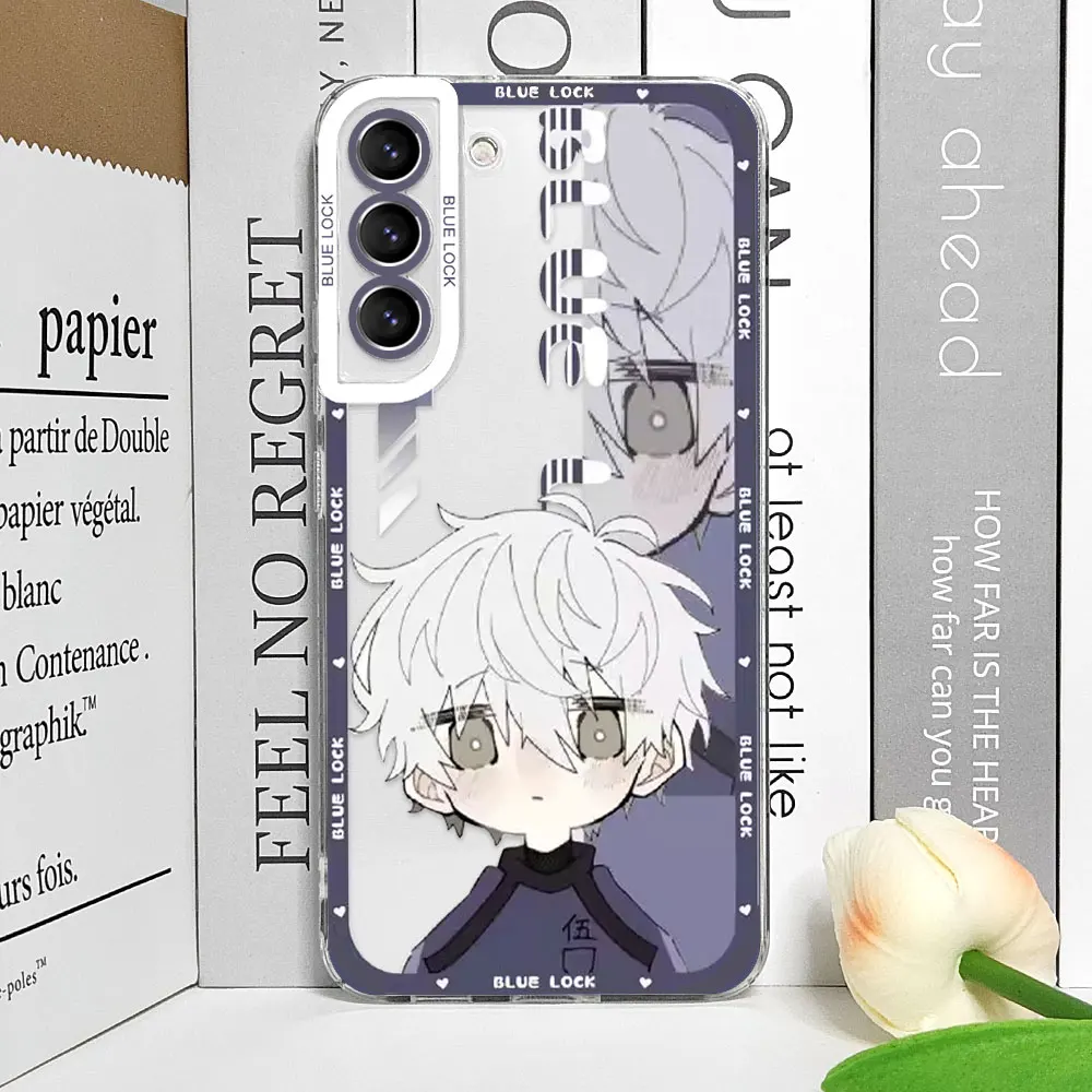 Чехол для телефона с синим замком японского аниме Samsung Galaxy A55 A54 A53 A52 A51 A70 M11 A32 A31 A22