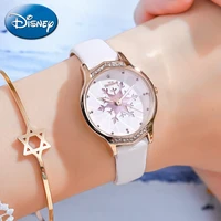 disney gift with box frozen simple womens quartz watch strap student belt clock relogio masculino