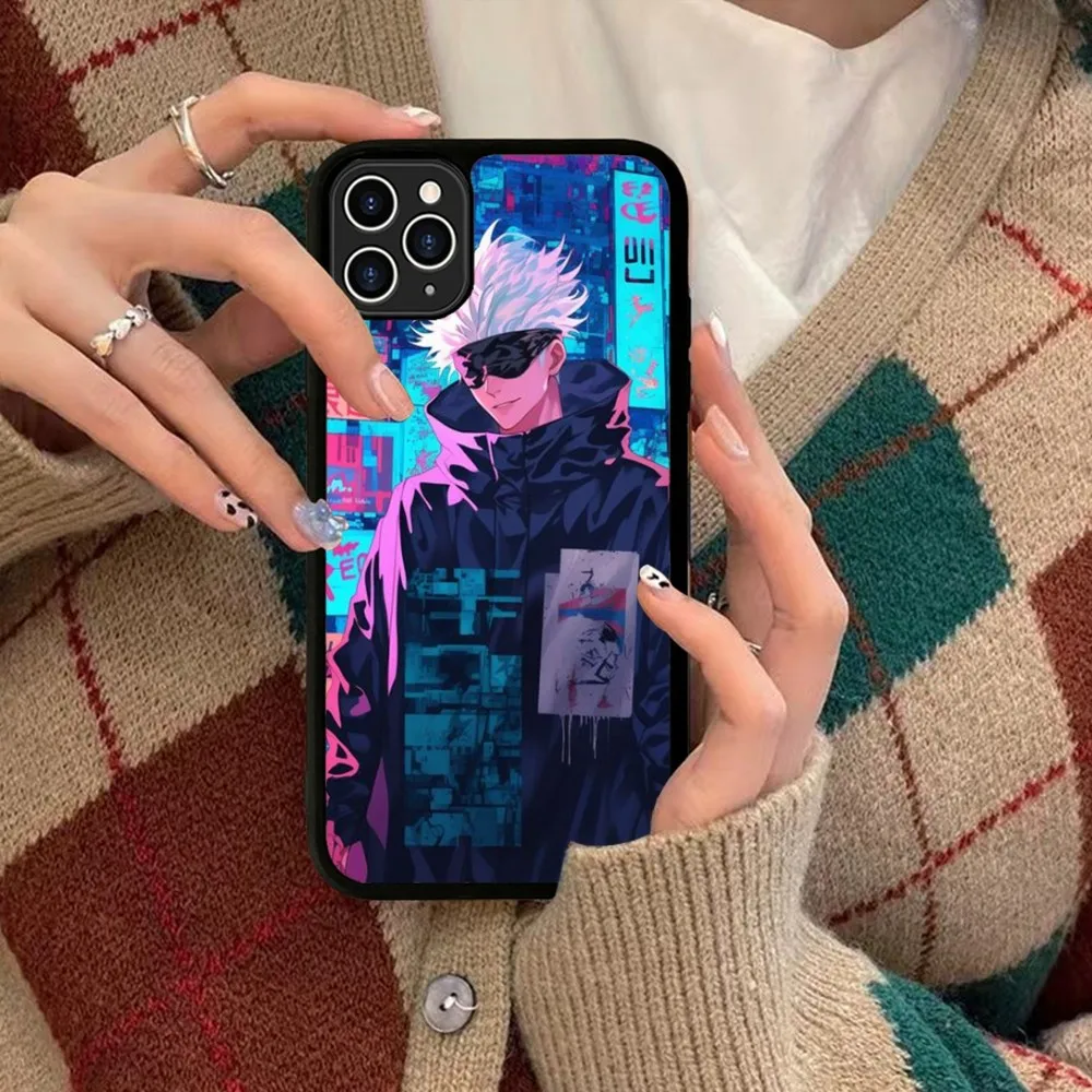 J-Jujutsu K-Kaisen G-Gojo аниме чехол для телефона силиконовый ПК + ТПУ IPhone 11 12 13 14 15 16 Plus Pro Max