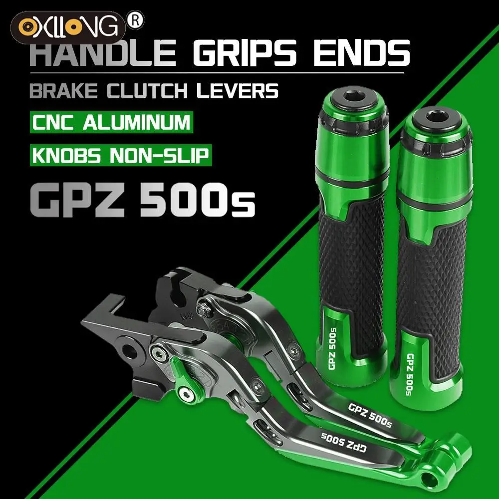 

Motorcycle CNC Brake Clutch Levers Handlebar knobs Handle Hand Grip Ends FOR KAWASAKI GPZ500S EX500R 1990 1991 1992 1993-2009