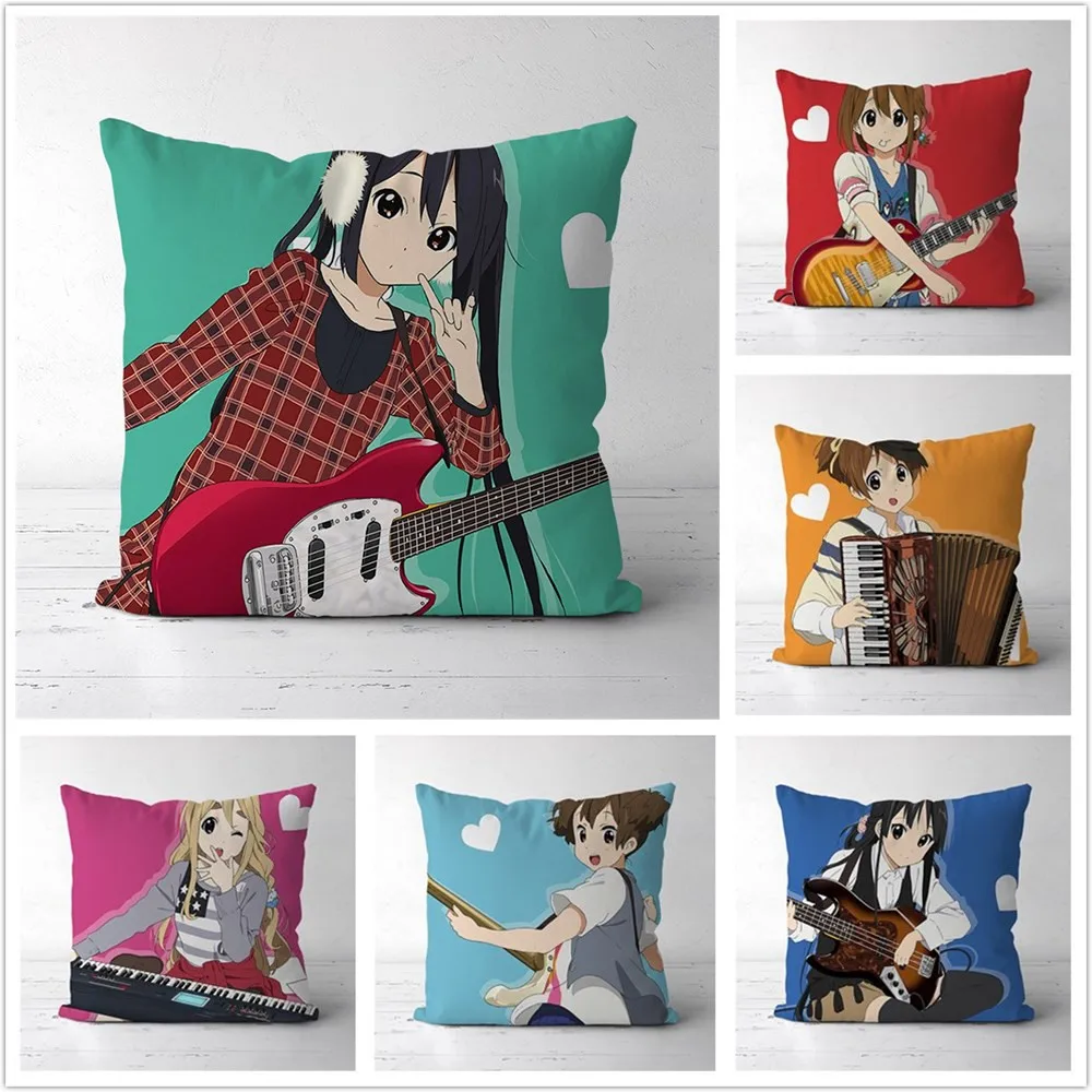 

K-on! Yui Azusa Ritsu Mio Two Sides Decor Pillow Cushion Case Cover