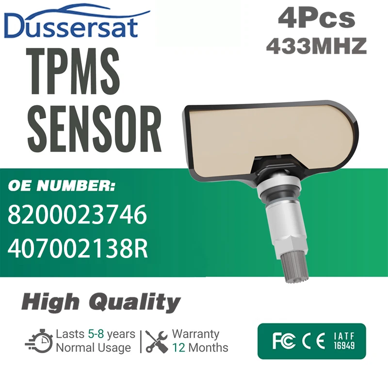 Датчик давления в шинах TPMS 433 МГц для Renault Avantime Scenic I RX4 Laguna II Megane Espace IV Vel Satis 8200023746