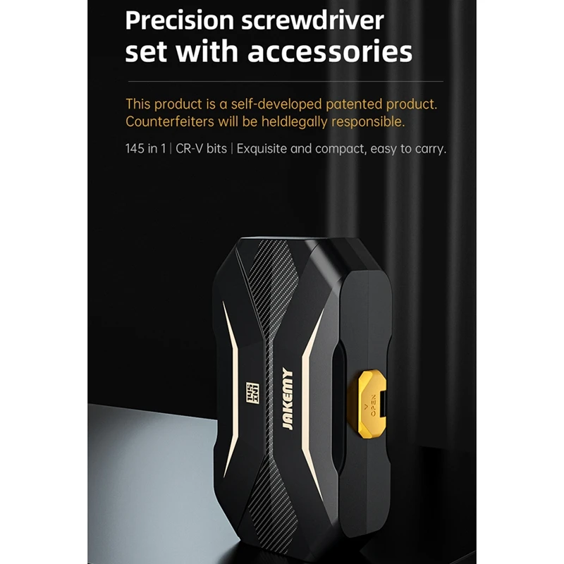JAKEMY 145 в 1 Набор прецизионных магнитных отверток с шестигранным крестообразным