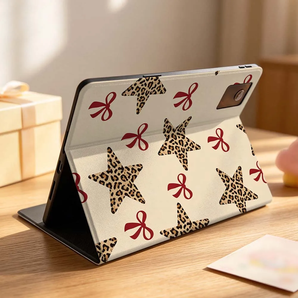 Фото Милый чехол с леопардовым принтом и звездами для планшетов Lenovo Idea Tab K10, M10, P11, P12, Xiaoxin Pad Pro GT Plus 10.6, 11, 11.1 дюймов, 2025 года, складной №2